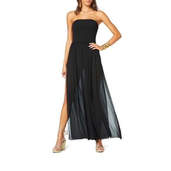 Ramy Brook Dresses & Skirts - Ramy Brook Calista Strapless Cover Up Maxi Dress Black Size XS NWT